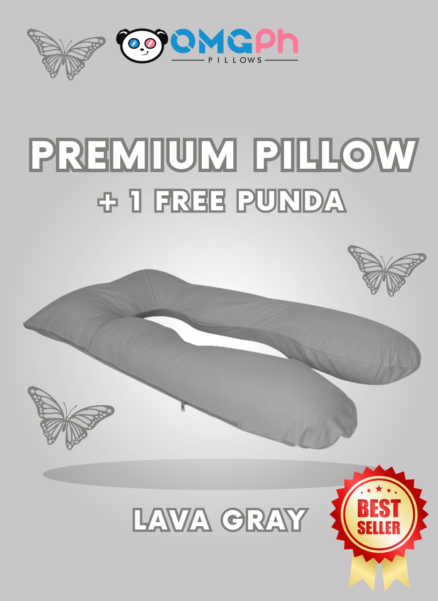𝐎𝐌𝐆𝐏𝐡 𝐀𝐮𝐭𝐡𝐞𝐧𝐭𝐢𝐜 𝐏𝐫𝐞𝐦𝐢𝐮𝐦 4.6 FT 2.5 KG U - Shaped Pregnancy Maternity Pillow 𝐁𝐔𝐘 𝟏 𝐏𝐢𝐥𝐥𝐨𝐰 + 𝐅𝐑𝐄𝐄 𝟏 𝐏𝐮𝐧𝐝𝐚 - OMGPh Pillows
