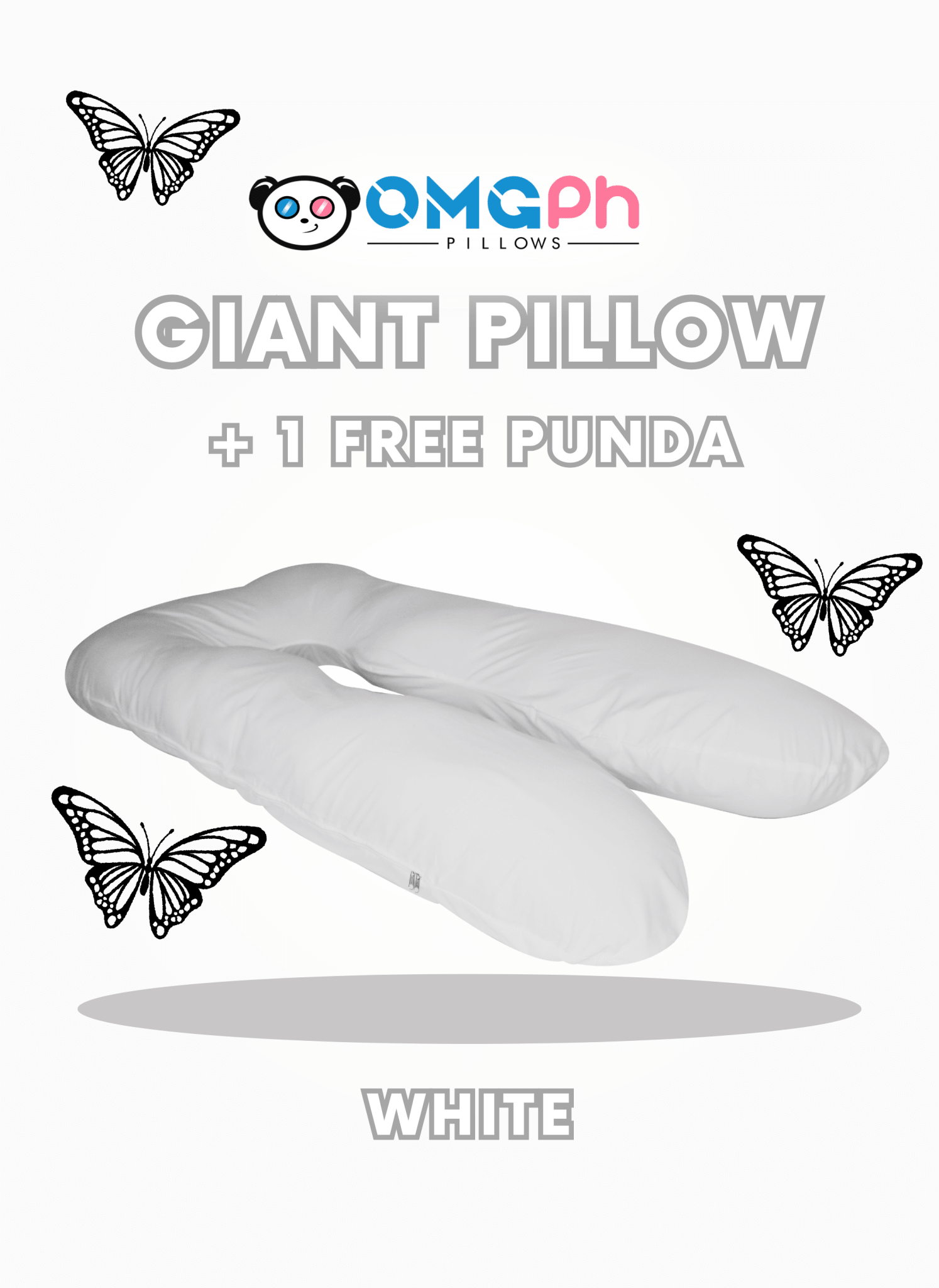 𝐎𝐌𝐆𝐏𝐡 𝐀𝐮𝐭𝐡𝐞𝐧𝐭𝐢𝐜 𝐆𝐢𝐚𝐧𝐭 5 FT, 3.5 KG U - Shaped Pregnancy Maternity Pillow 𝐁𝐔𝐘 𝟏 𝐏𝐢𝐥𝐥𝐨𝐰 + 𝐅𝐑𝐄𝐄 1 𝐏𝐮𝐧𝐝𝐚 - OMGPh Pillows