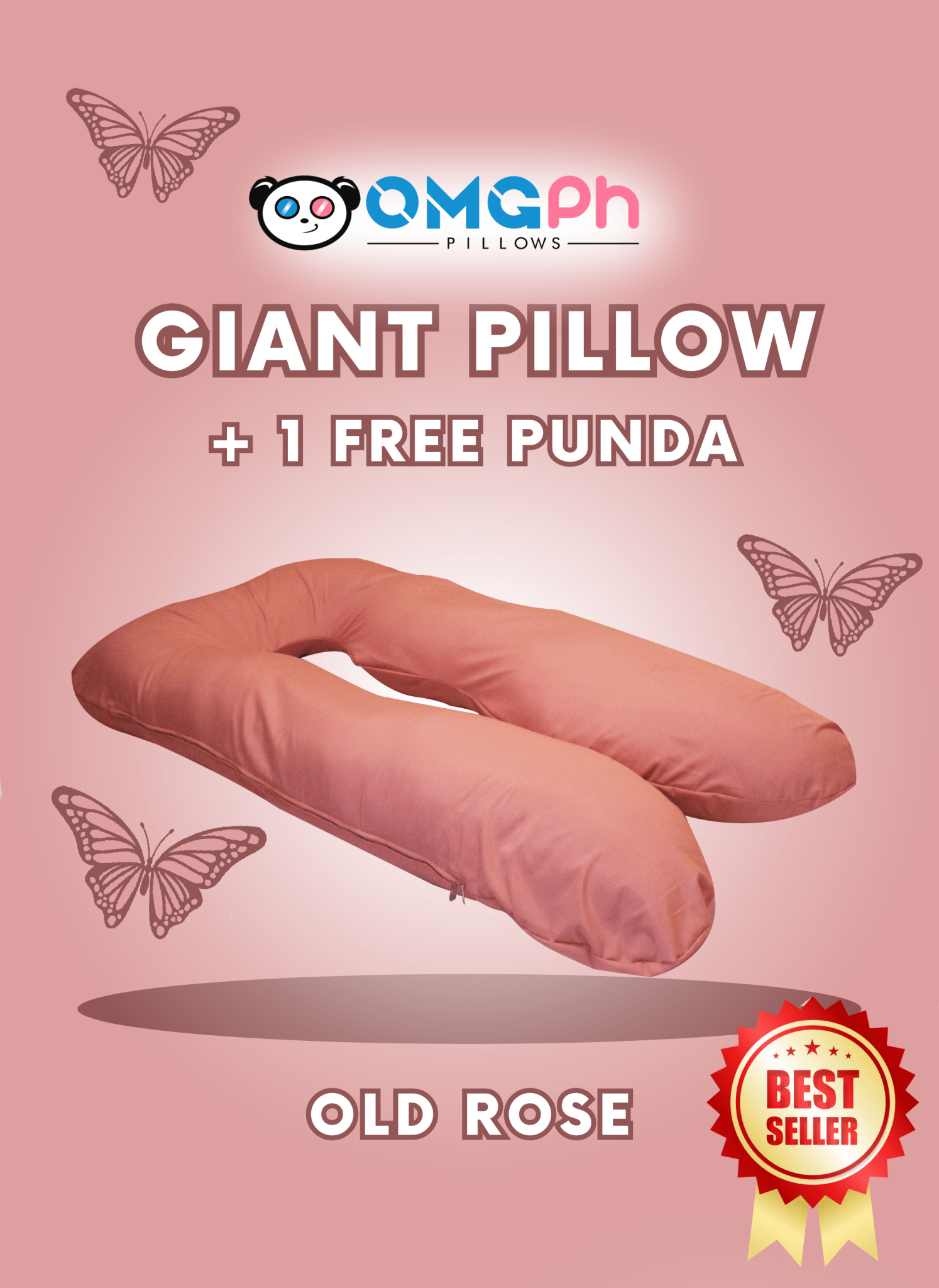 𝐎𝐌𝐆𝐏𝐡 𝐀𝐮𝐭𝐡𝐞𝐧𝐭𝐢𝐜 𝐆𝐢𝐚𝐧𝐭 5 FT, 3.5 KG U - Shaped Pregnancy Maternity Pillow 𝐁𝐔𝐘 𝟏 𝐏𝐢𝐥𝐥𝐨𝐰 + 𝐅𝐑𝐄𝐄 𝟐 𝐏𝐮𝐧𝐝𝐚 - OMGPh Pillows