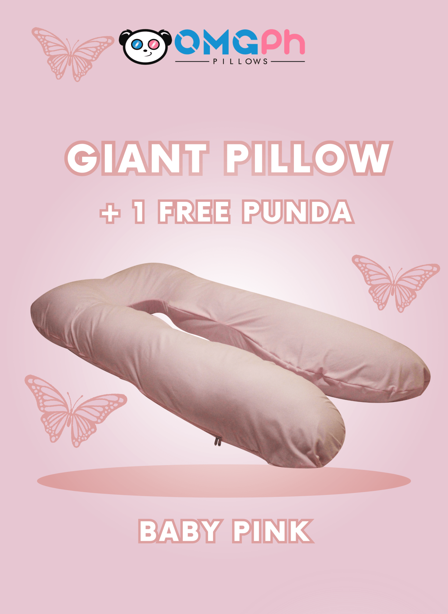 𝐎𝐌𝐆𝐏𝐡 𝐀𝐮𝐭𝐡𝐞𝐧𝐭𝐢𝐜 𝐆𝐢𝐚𝐧𝐭 5 FT, 3.5 KG U - Shaped Pregnancy Maternity Pillow 𝐁𝐔𝐘 𝟏 𝐏𝐢𝐥𝐥𝐨𝐰 + 𝐅𝐑𝐄𝐄 𝟐 𝐏𝐮𝐧𝐝𝐚 - OMGPh Pillows
