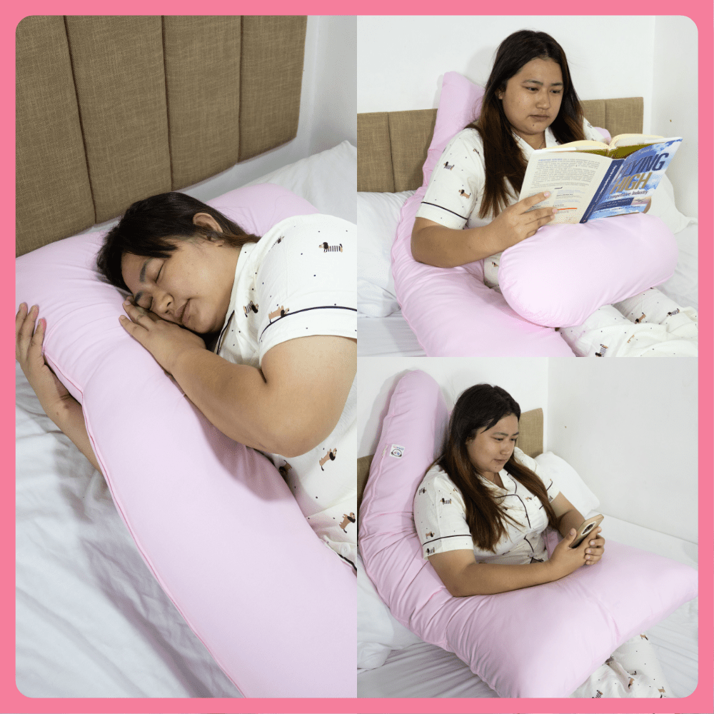 OMGPh 4.6FT Premium Pregnancy Pillow U Shape Full Body Maternity Support Pillow FREE 1 Punda - 2.5KG - OMGPh Pillows
