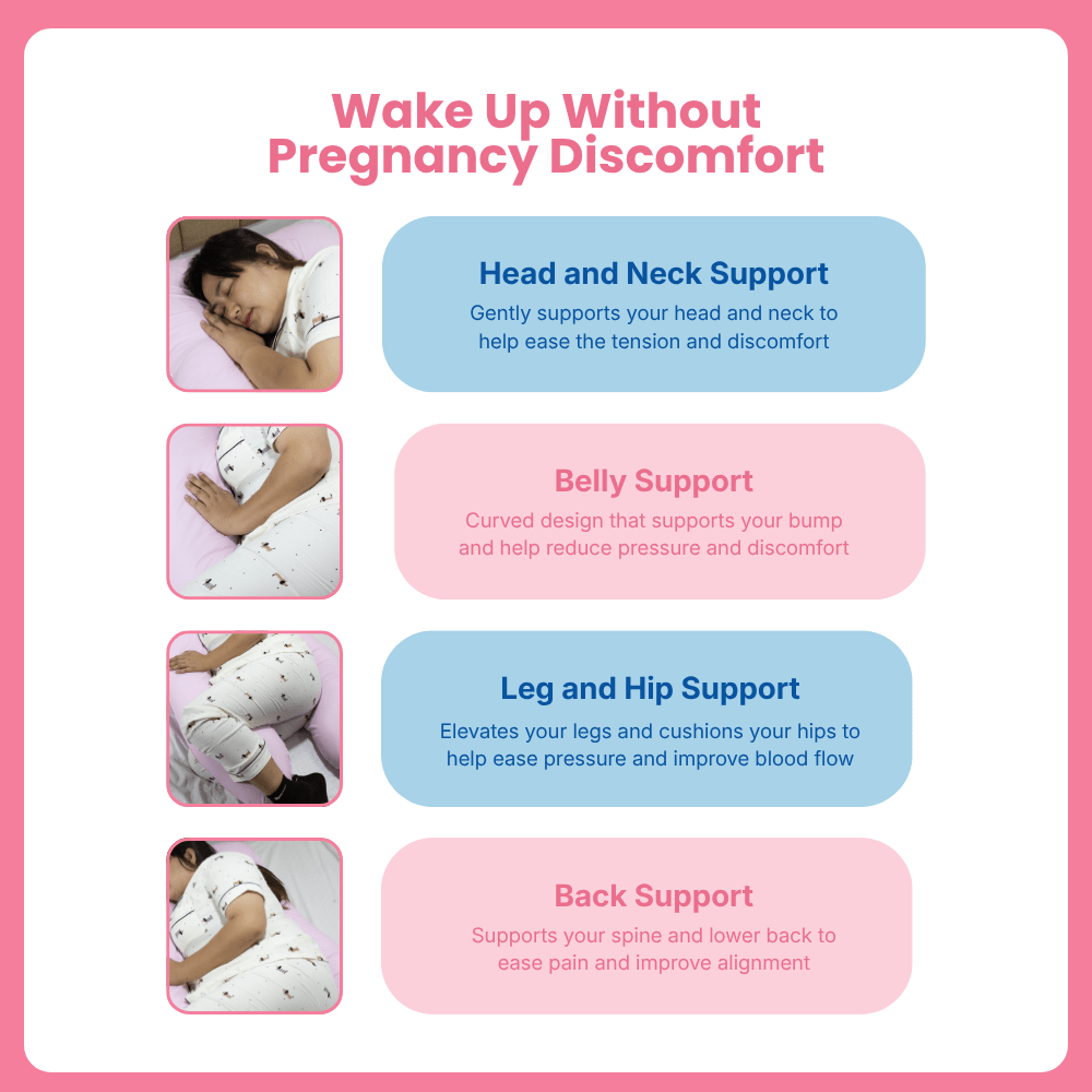 OMGPh 4.6FT Premium Pregnancy Pillow U Shape Full Body Maternity Support Pillow FREE 1 Punda - 2.5KG - OMGPh Pillows