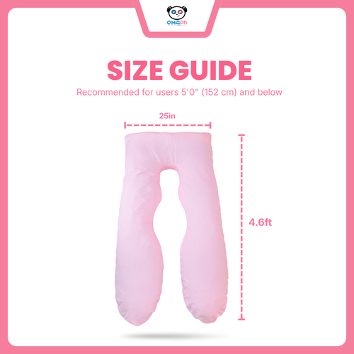 OMGPh 4.6FT Premium Pregnancy Pillow U Shape Full Body Maternity Support Pillow FREE 1 Punda - 2.5KG - OMGPh Pillows